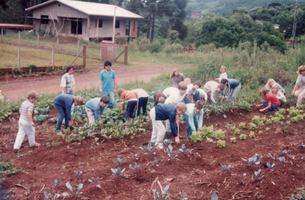 HORTA DA ESCOLA PADRE TESCHAUER MEADOS 1990